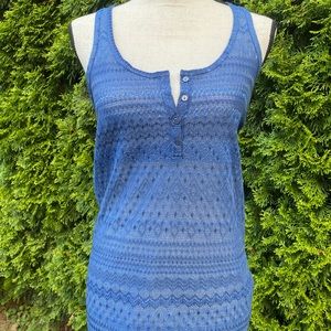 Blue stitch tank top